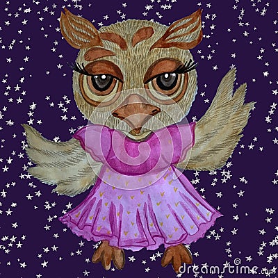 owl eagle owl night owl night bird at night with big eyes hooting bird at night Halloween mysticism mystical bird magic Stock Photo